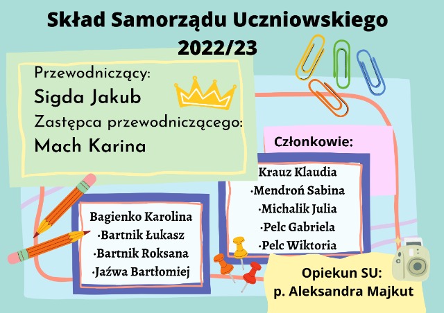 Skład Samorządu Uczniowskiego 2022/23 - Obrazek 1