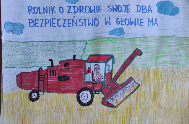 Prace uczniów wykonane na konkurs KRUS "Bezpiecznie na wsi mamy, bo o zdrowie dbamy"  - Obrazek 5