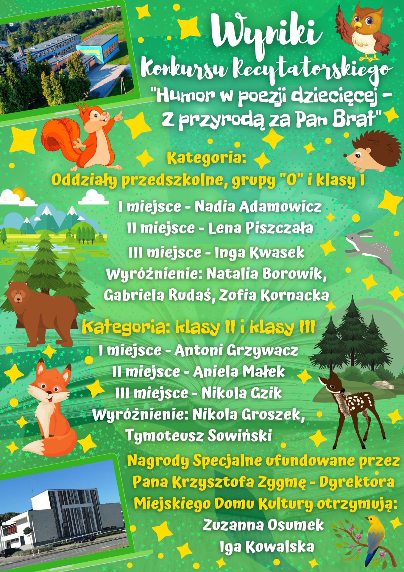 Konkurs Recytatorski "Humor w Poezji Dziecięcej - Z przyrodą za Pan Brat" za Nami! - Obrazek 1