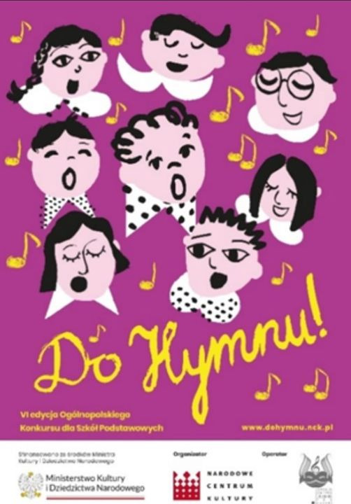 Plakat promujący konkurs Do hymnu