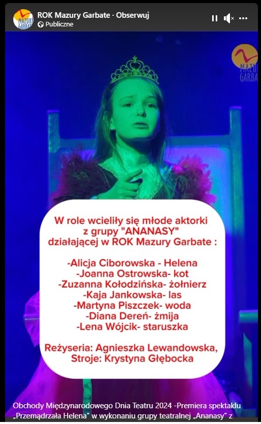 Dzieci - Aktorzy spektaklu "Przemądrzała Helena"