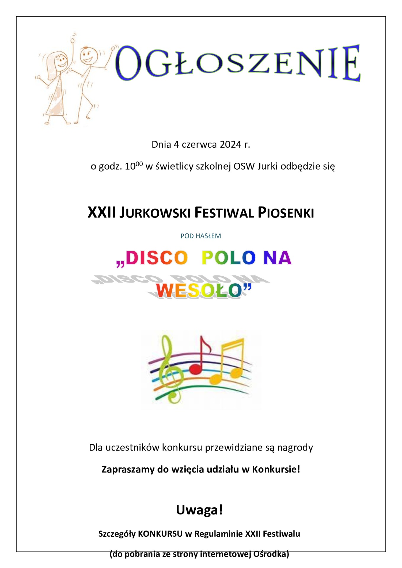 XXII Jurkowski Festiwal Piosenki - Obrazek 1