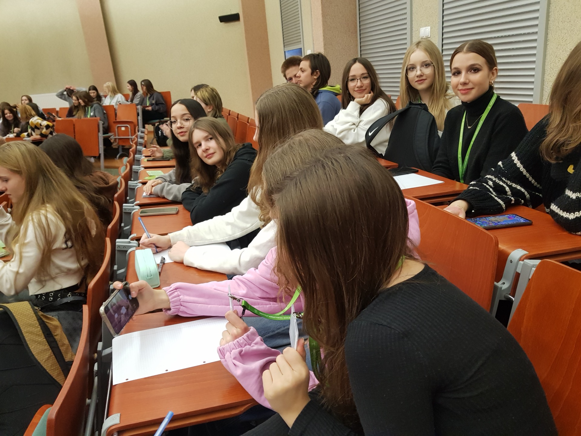 Uczniowie klasy IP na  Wydziale Biologii Uniwersytetu Łódzkiego
