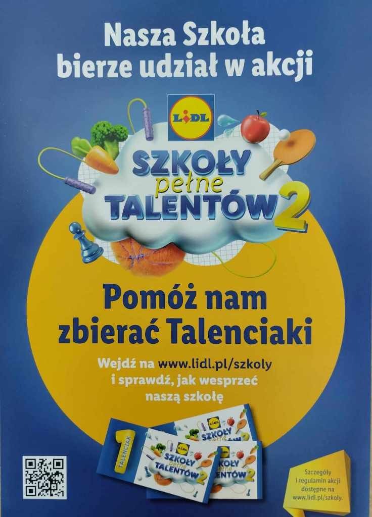 Zdjęcie przedstawia plakat "Szkoły pełne talentów".
