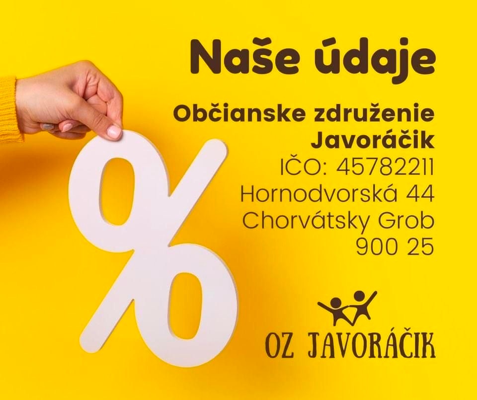 Tlačivo na darovanie 2% z dane pre OZ Javoráčik - Obrázok 1