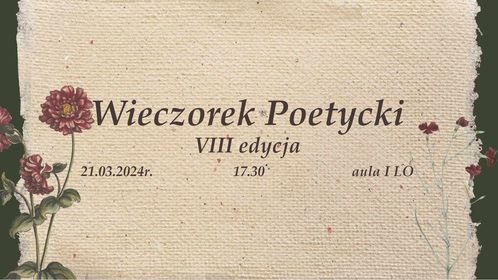 VII edycja  Wieczorku Poetyckiego - Obrazek 1