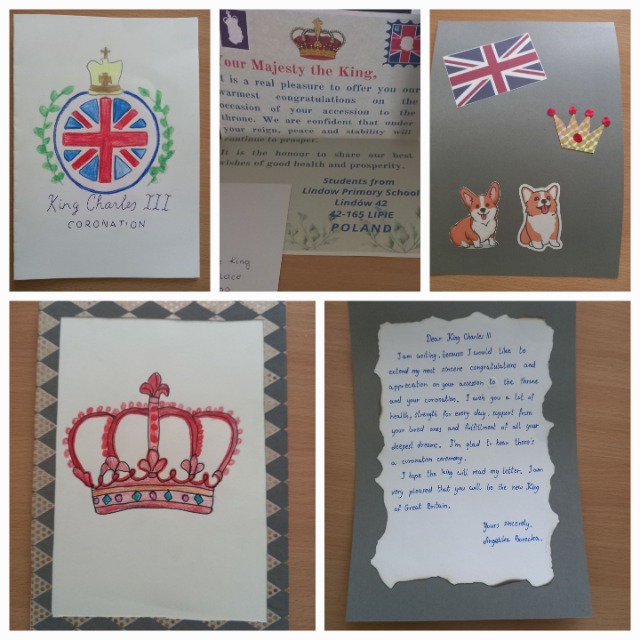 list i kartki z gratulacjami objęcia tronu przez Króla Karola III wysłane na koronację w maju 