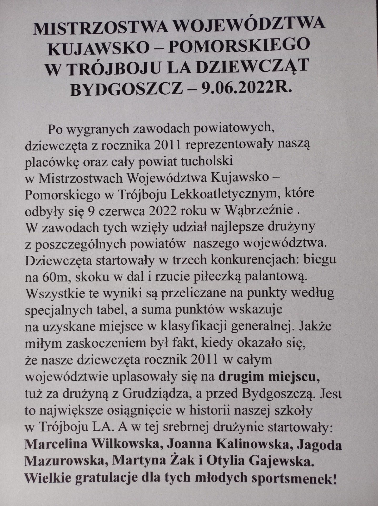 Mistrzostwa województwa w Trójboju LA. - II miejsce! - Obrazek 2