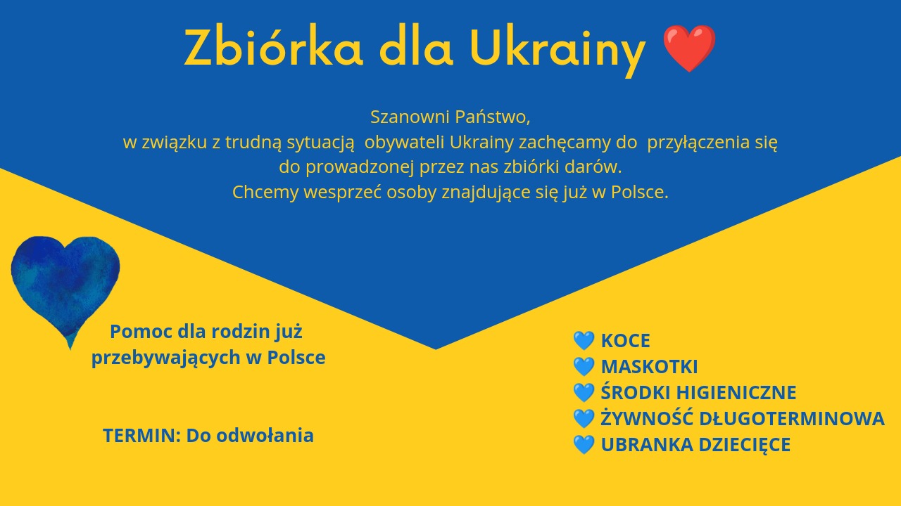 ZBIÓRKA DLA UKRAINY! - Obrazek 1